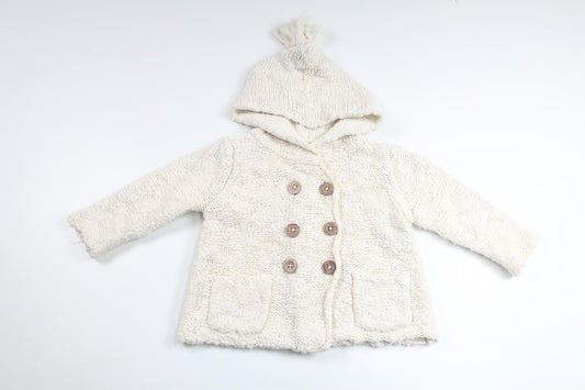 Strickhoodie von Next – Größe 74 – Cremeweiß