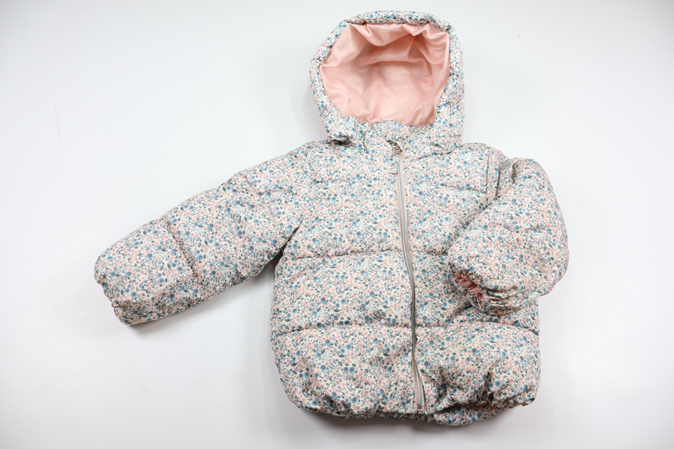 Padded floral jacket from H&M - Size 80 - Blue