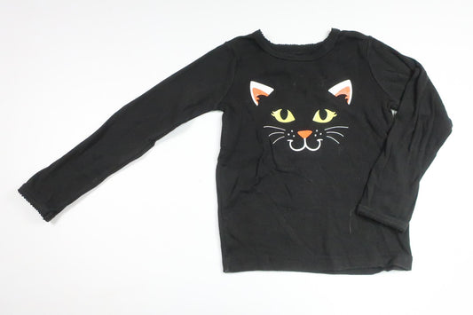 Pyjama-Pullover mit Katzenmotiv von Carter's – Größe 104/110 – Schwarz