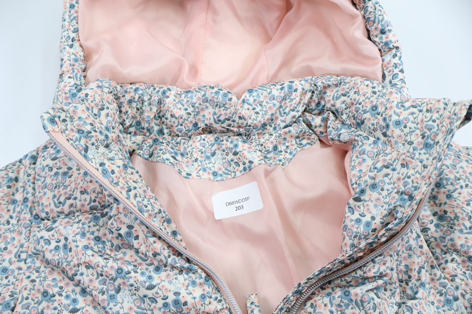 Padded floral jacket from H&M - Size 80 - Blue