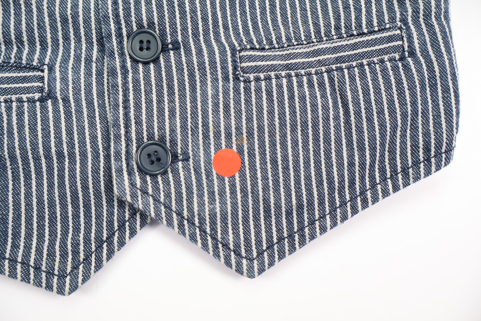 Striped vest from Polarn O. Pyret - Size 80 - Navy blue