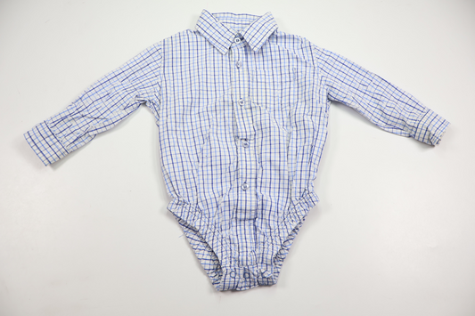 Checked bodysuit from Cubus - Size 80 - Blue