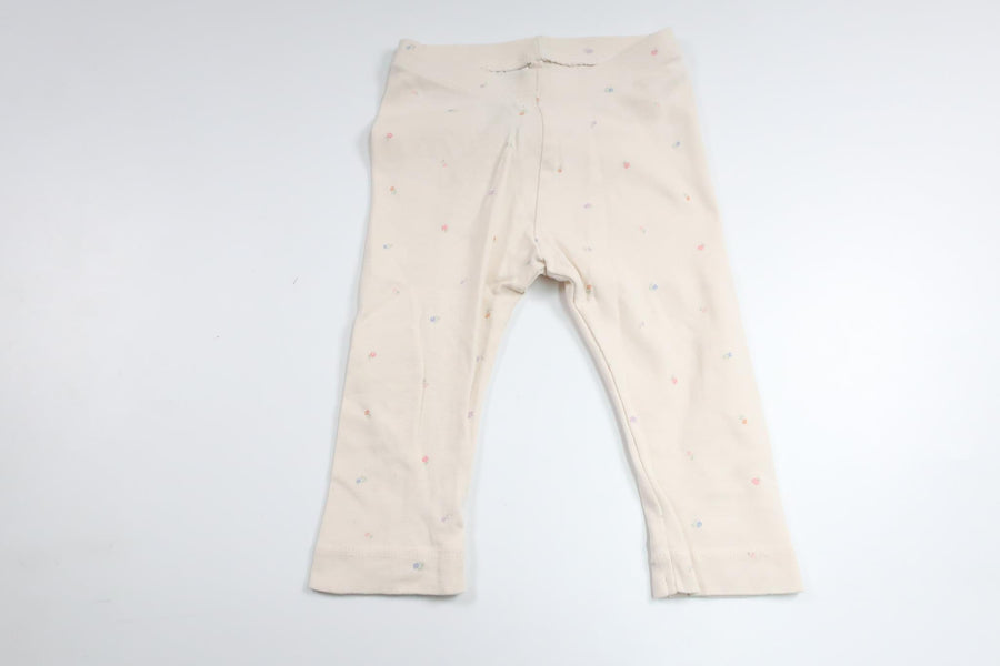 Trousers with flowers from H&M - Size 68/74 - Off-white