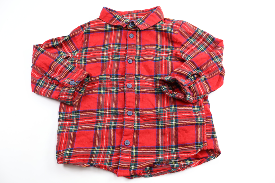 Checked shirt from H&M - Size 86 - Red