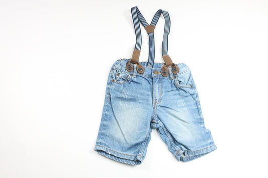 Denim suspender shorts from H&M - Size 80 - Denim