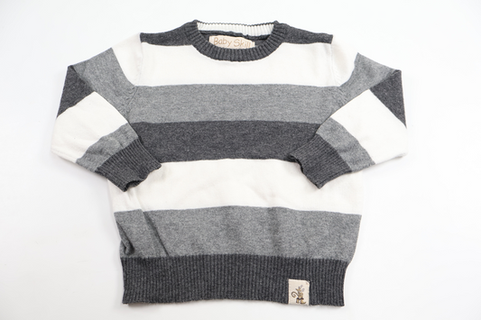 Striped sweater from Baby Skill - Size 68 - Grey