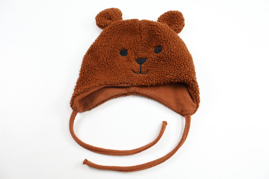 Hat with bear from Lindex - Size 40/42 - Brown