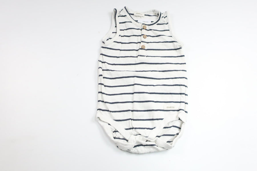 Striped bodysuit from Newbie - Size 74 - White