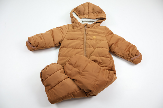 Fleece-lined all-in-one from Lindex - Size 74 - Brown