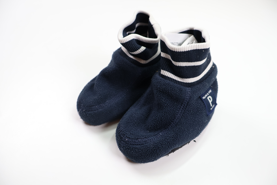 Windfleece booties from Polarn O. Pyret - Size 16/18 - Navy blue