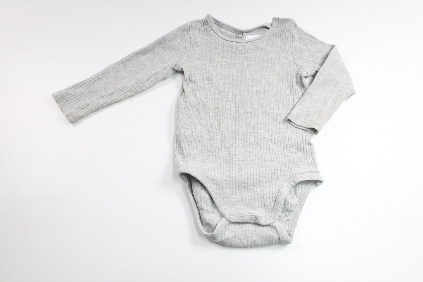 Ribbed bodysuit from H&M - Size 74 - Grey