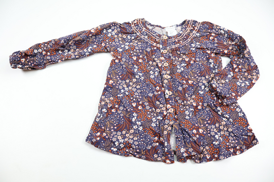 Floral blouse from Tahari - Size 98 - Blue