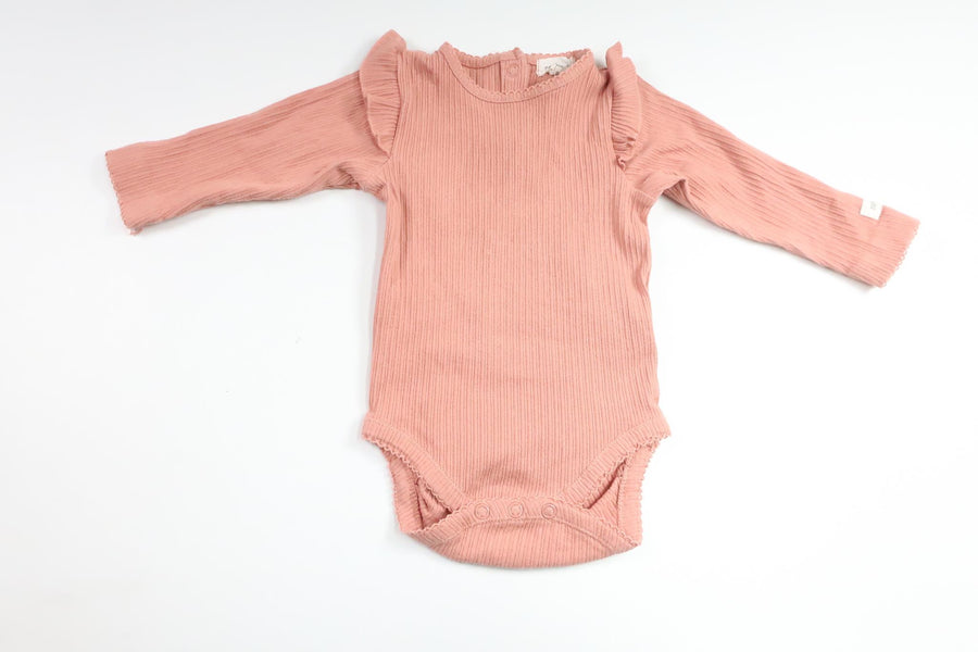 Ribbed bodysuit from Newbie - Size 74 - Pink