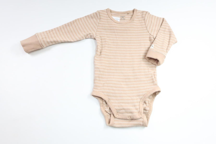 Ribbed bodysuit from Lindex - Size 74 - Beige