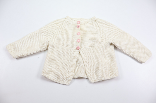 Knitted cardigan from Hemstickat - Size 62/68 - Off-white