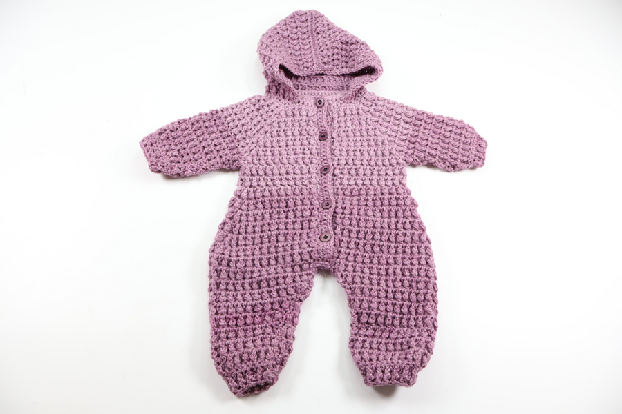 Knitted jumpsuit from Hemstickat - Size 62 - Purple