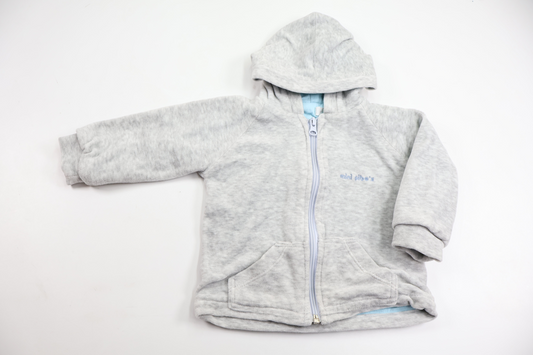 Pibe's Fleece Zip-Up Hoodie - Size 86 - Grey