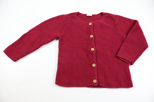 Knitted cardigan from H&amp;M - Size 86 - Burgundy
