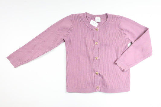 Gerippte Strickjacke von Lindex – Größe 110 – Rosa