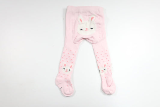 Tights with rabbits from Unknown - Size 68/74 - Pink