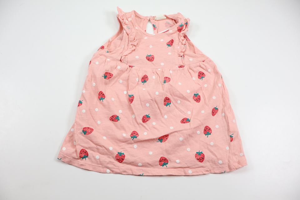 Dress with strawberries from H&amp;M - Size 74 - Pink