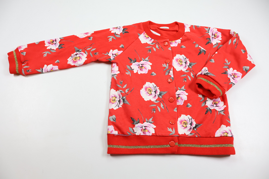 Floral cardigan from Hust & Claire - Size 110 - Red