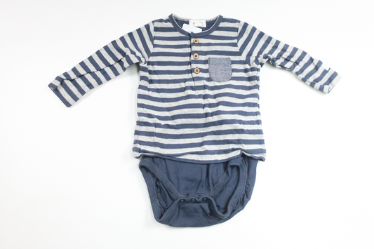 Sweater with built-in body from Newbie - Size 68 - Navy blue