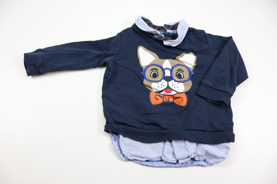 Sweater with built-in bodysuit from Holly & Whyte - Size 80 - Navy