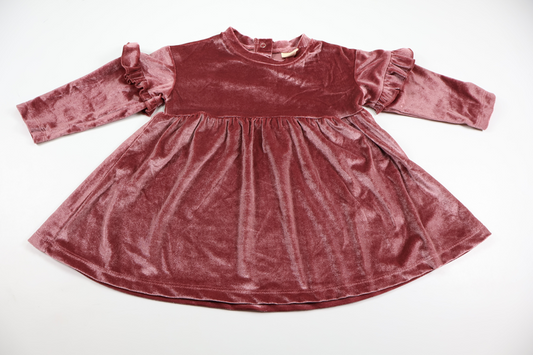 Velour dress from Uniq Baby - Size 74 - Pink