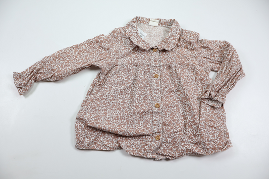 Floral tunic from H&amp;M - Size 80 - Beige