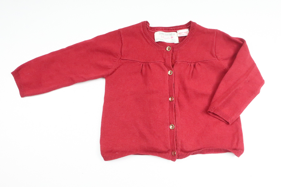 Strickjacke von Zara – Größe 74 – Burgunderrot