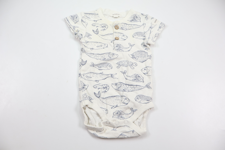 Bodysuit with fish from Newbie - Size 62 - White