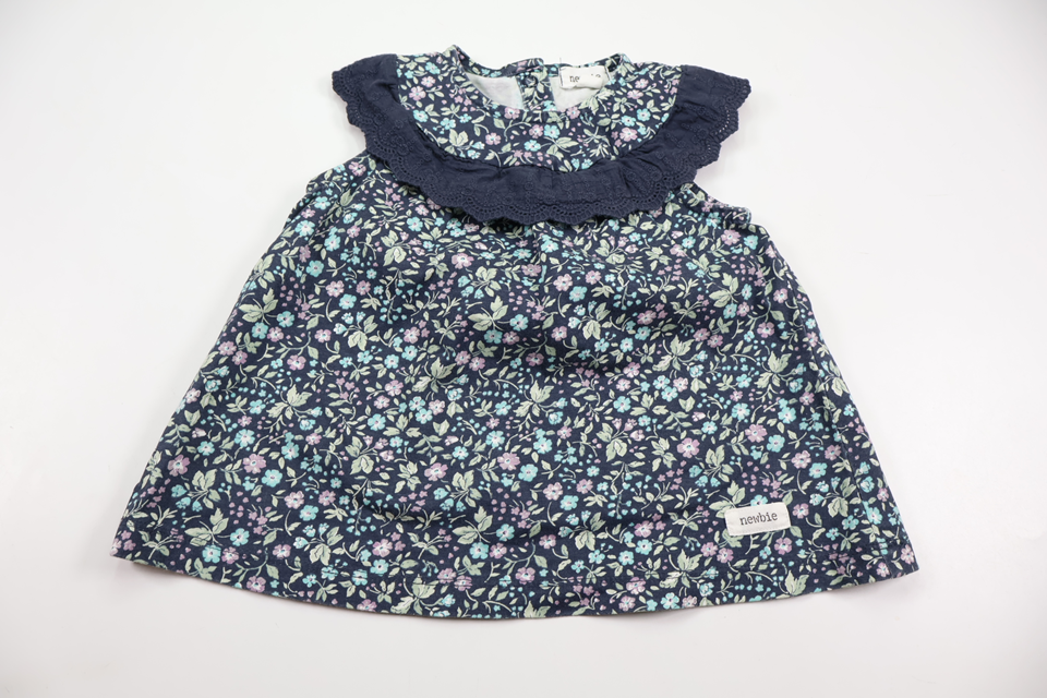 Floral dress from Newbie - Size 68 - Navy blue