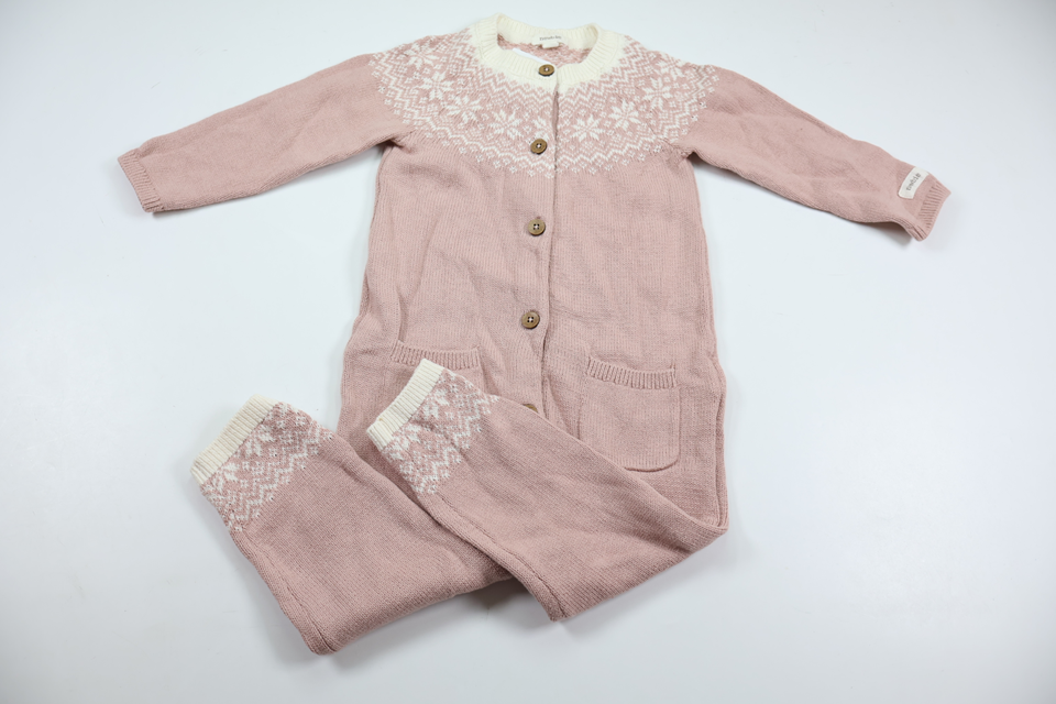 Knitted overall/jumpsuit from Newbie - Size 80 - Pink