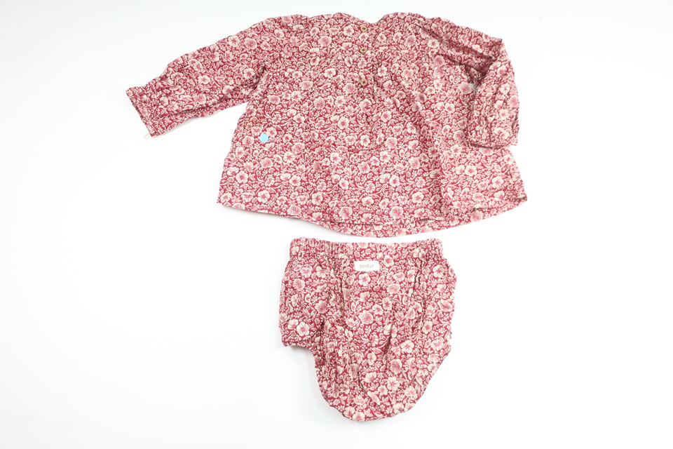 Kleid mit passendem Windelhöschen von Newbie – Größe 80 – Burgunderrot