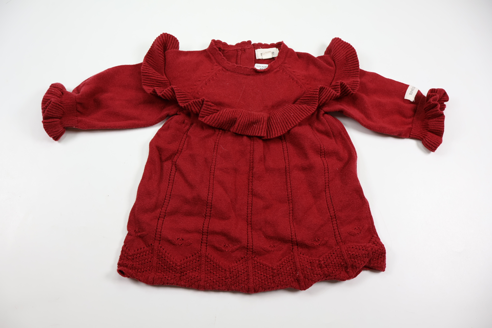 Knitted dress from Newbie - Size 62 - Burgundy
