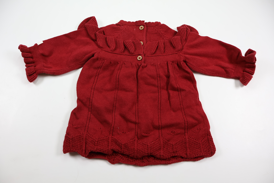 Knitted dress from Newbie - Size 62 - Burgundy