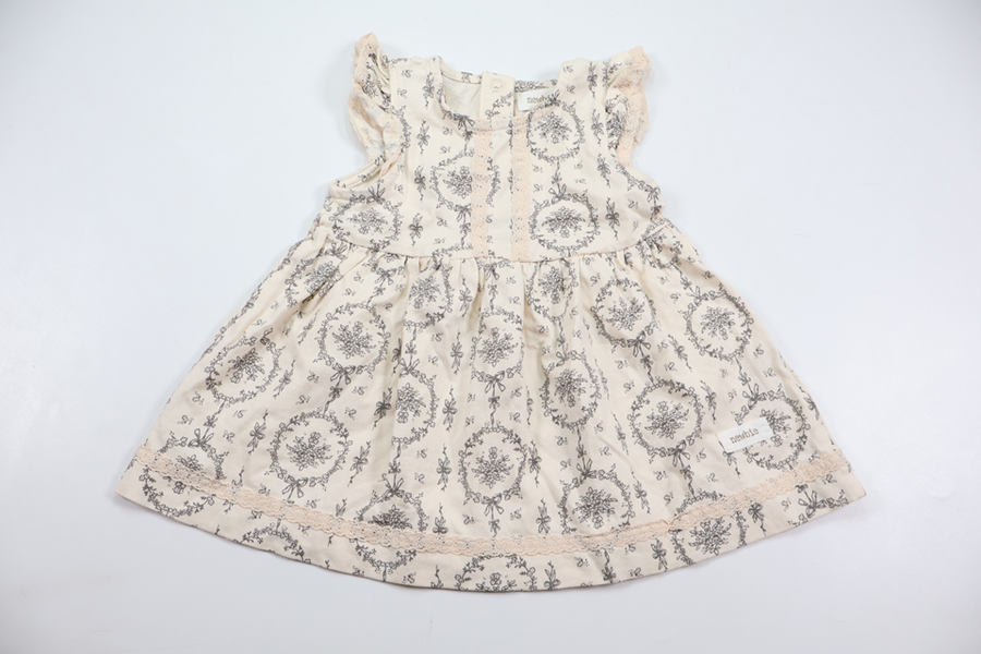 Floral dress from Newbie - Size 62 - Off-white