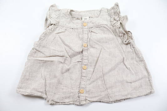 55% linen tunic from H&M - Size 74 - Beige