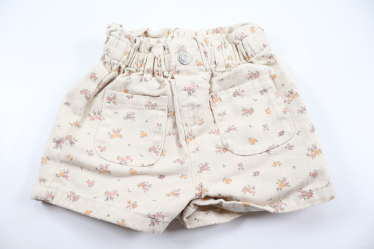Floral shorts from H&M - Size 74 - Beige