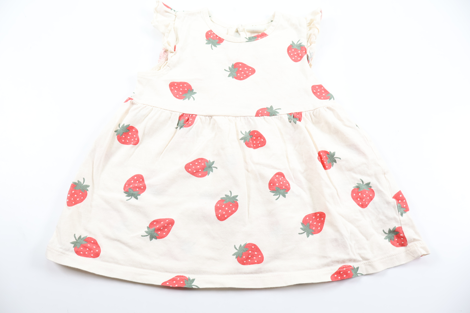 Dress with strawberries from H&M - Size 74 - Off-white