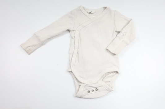 Ribbed wrap bodysuit from Kappahl - Size 62 - White