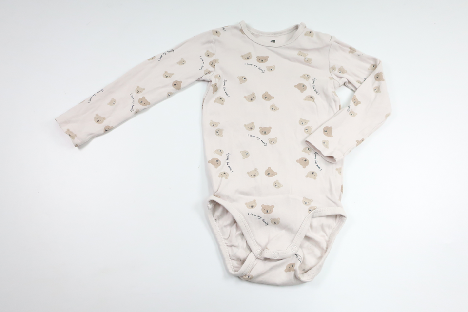 Body von H&MM - Größe 92 - Cremeweiß