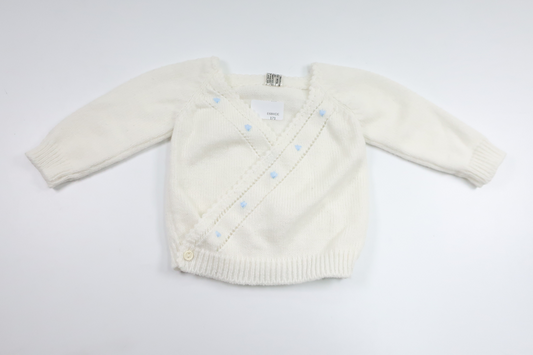 Knitted wrap sweater from Unknown - Size 62 - White