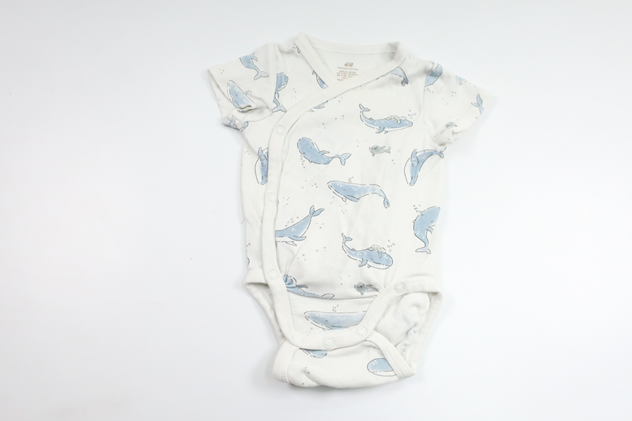 Wickelbody von H&MM - Größe 62 - Weiß