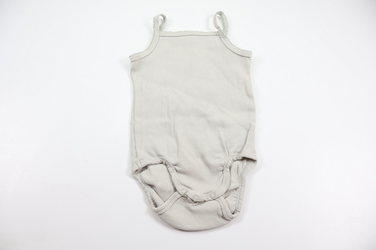 Ribbed linen bodysuit from H&M - Size 74 - Grey