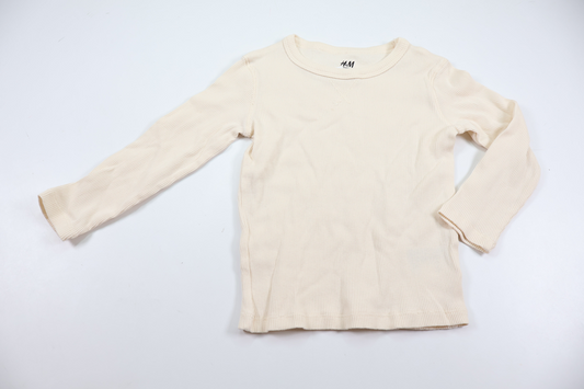 Ribbed sweater from H&amp;M - Size 98/104 - Off-white