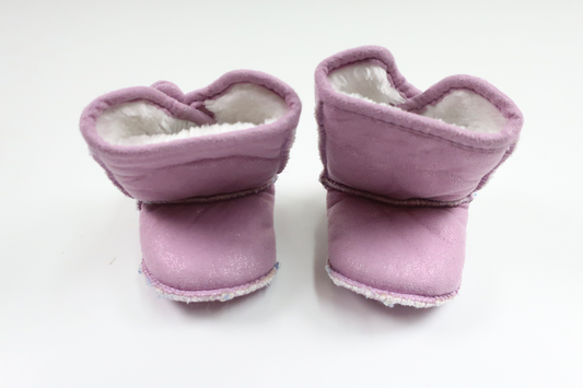 Fleece-lined booties from H&M - Size 14/15 - Pink
