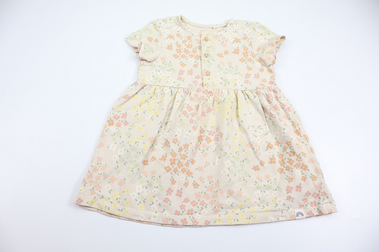Floral dress from Lindex - Size 80 - Off-white
