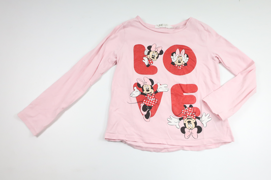 Pullover mit Minnie-Motiv von H&MM - Größe 122/128 - Rosa